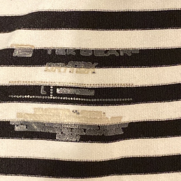 Ladies Exercise Tank, black & white stripes size large, EUC, gently worn - Picture 5 of 5